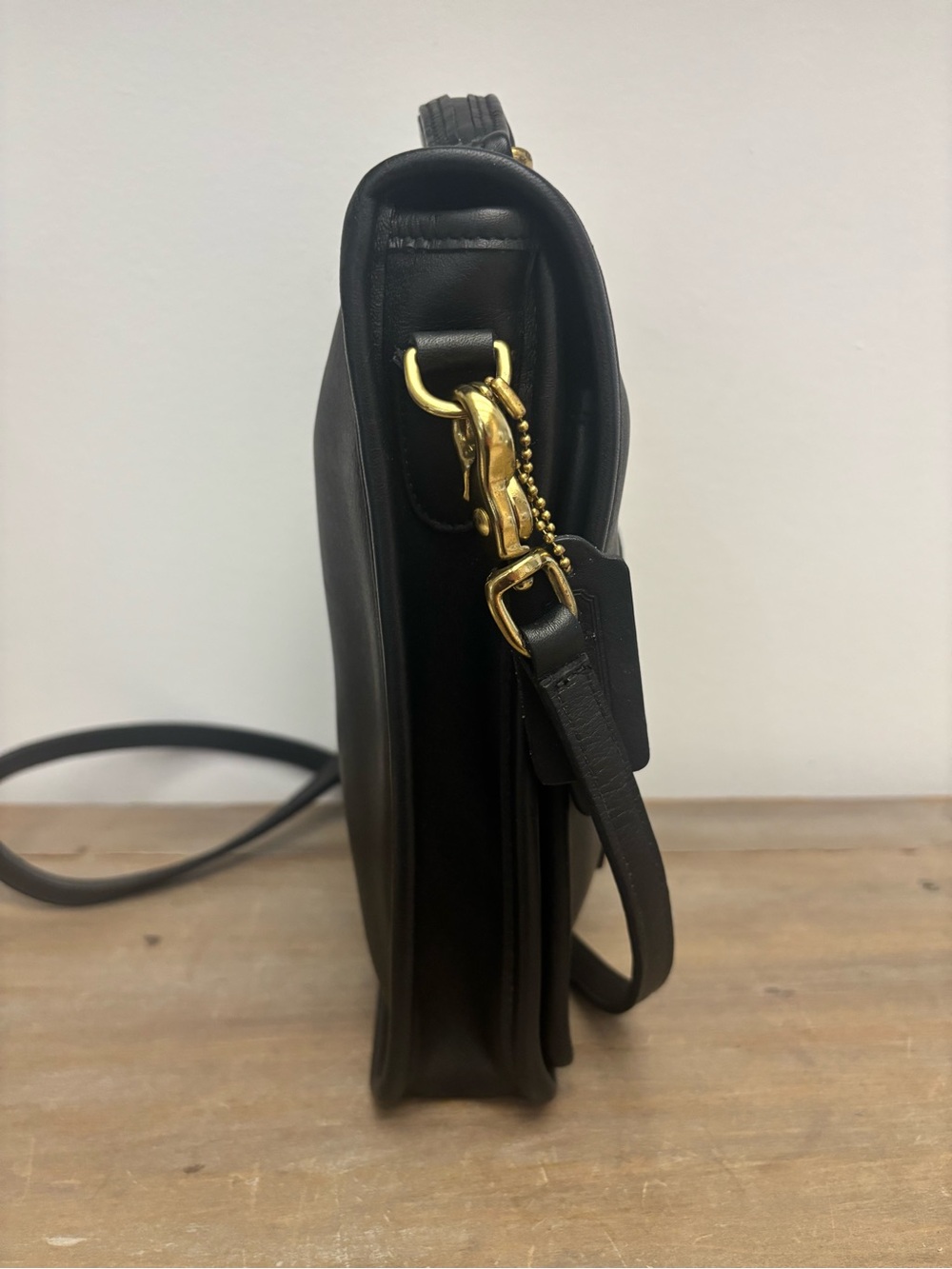 Vintage 90’s Black COACH Station Leather Bag 5130-crossbody- Beautiful! - Picture 5 of 16